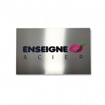 Plaques en acier gravées