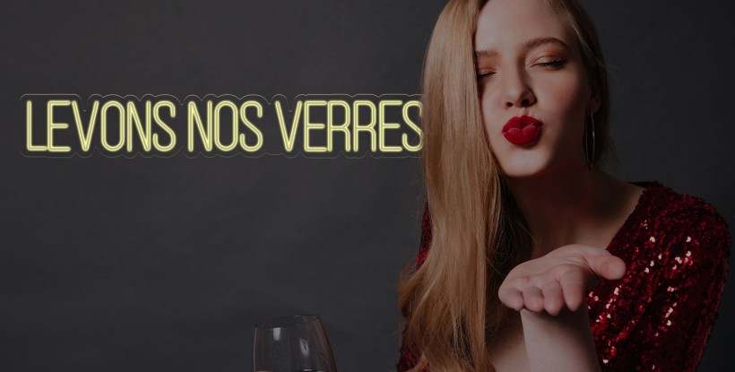 Néon Levons nos verres
