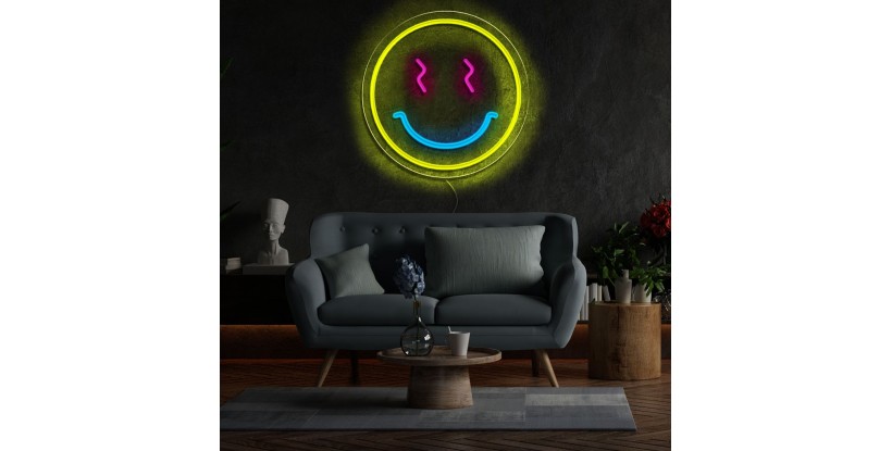Neón carita feliz