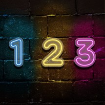 Numéro d’anniversaire en néon