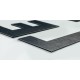 Lettres dibond argent satiné + méthacrylate illuminé