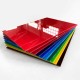 Pack de 10 plaques de plexiglas coloré A4