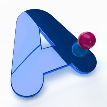 Lettres en plexiglas miroir bleu clair