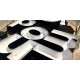 Lettre creuse en aluminium