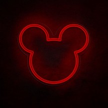 Néon Mickey Mouse Silhouetteu
