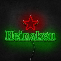 Néon inspiré du logo Heineken