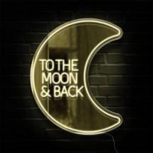 Néon  to the moon & back base de miroir