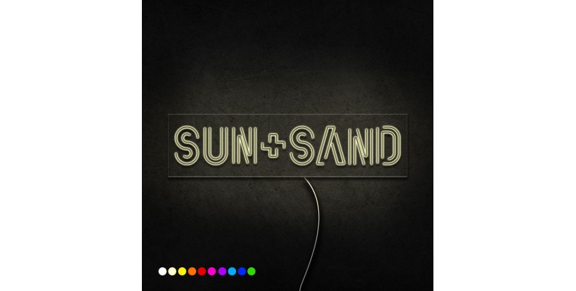Neon sun+sand