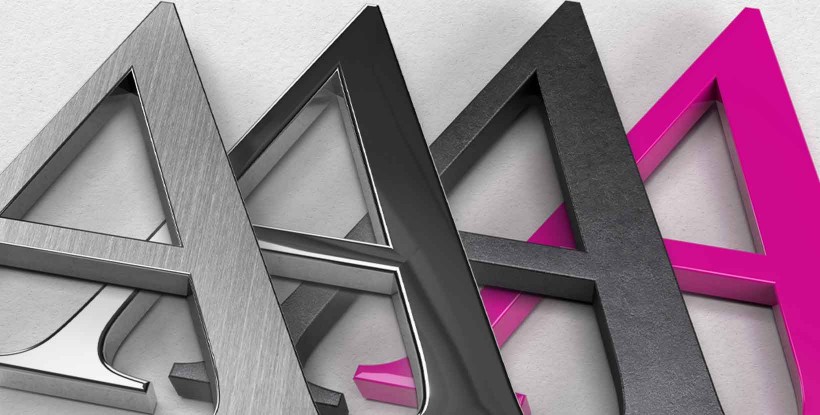Lettres en aluminium