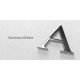 Lettres en aluminium