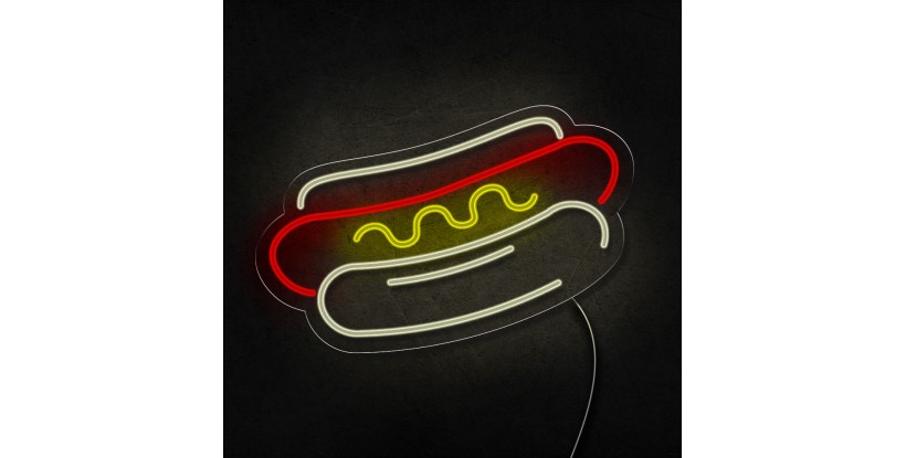 Neón  perrito hot dog