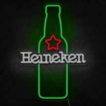 Néon Heineken botella