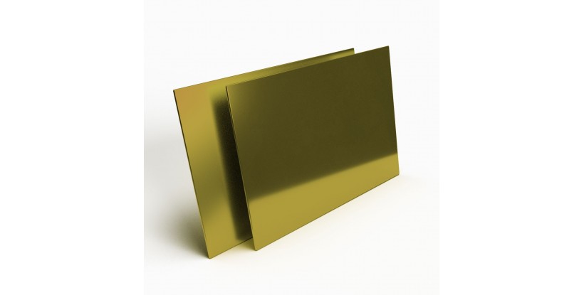 Plexiglas miroir doré