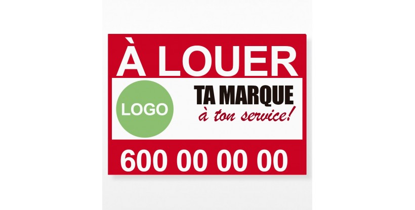 Affiche à louer pour l'immobilier sur mesure
