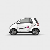 Flocage publicitaire sur smart
