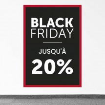 Panneaux Black Friday "Jusqu'à 20%"