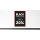 Panneaux Black Friday "Jusqu'à 20%"