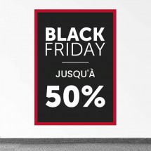 Panneaux Black Friday "Jusqu'à 50%"