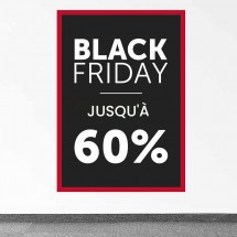 Panneaux Black Friday "Jusqu'à 60%"