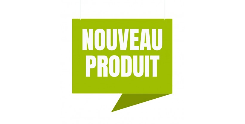 Affiche suspendue "Nouveau produit"