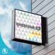Enseigne drapeu lumineux LED carrée