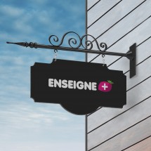 Enseigne vintage double face