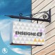 Enseigne caisson suspendu