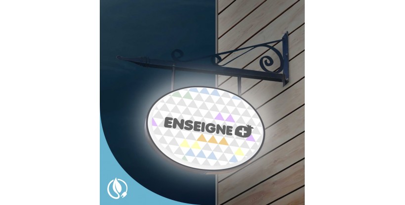 Enseigne caisson rond lumineux