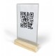 Porte-menu en bois  et couvercle en plexiglas de 2 mm