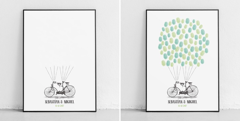 Arbre dempreinte de mariage tandem
