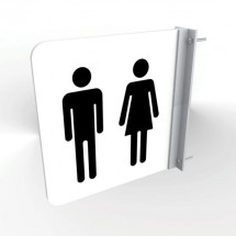 Drapeau signalétique Toilettes