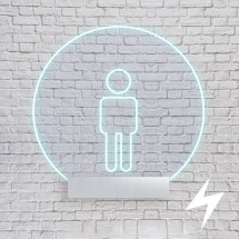 Signalisation de toilette avec filtre rond