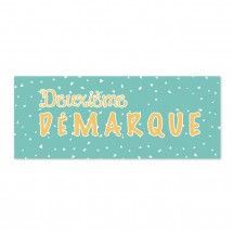 Affiche Seconde Vente Confettis Turquoise