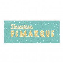 Affiche Dernières Ventes Confettis Turquoise