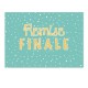 Affiche de la vente aux enchères finale de confettis turquoise