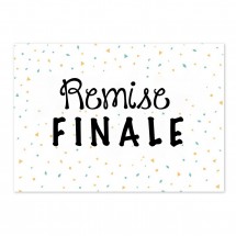 Affiche finale de la vente aux enchères de confettis