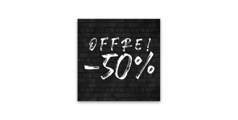 L'affiche offre 50% de brique noire