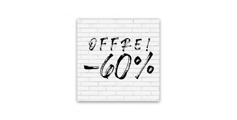 L'affiche offre 60% de brique blanche
