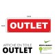 Cartel Rebajas Outlet Horizontal