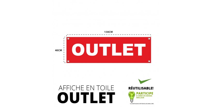 Cartel Rebajas Outlet Horizontal