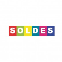 Affiche de vente multicolore