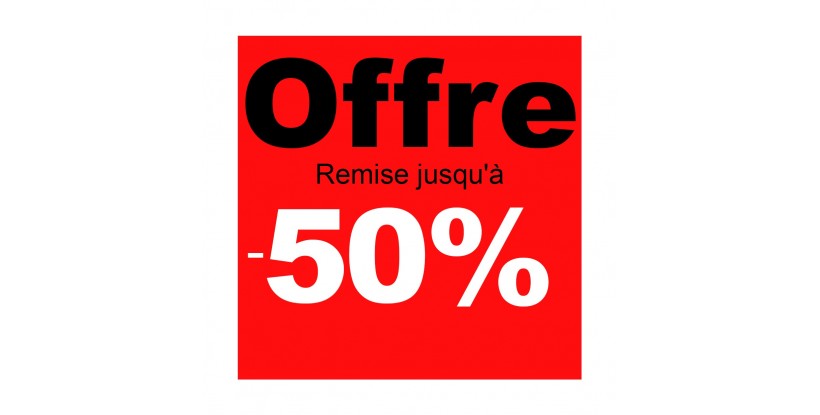 Cartel rebajas Ofertas -50%