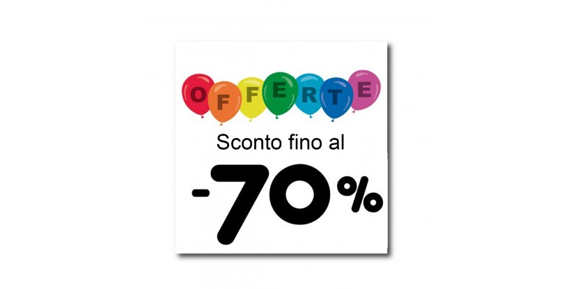 Cartel ofertas -70% globitos