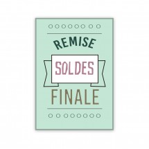 Signe de vente aux enchères finale vintage pistache