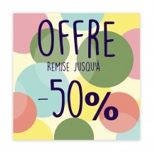 Affiche offre -50% cercles