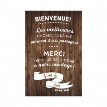 Bienvenue sur notre affiche de mariage