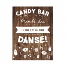 Affiche de mariage Candy Bar