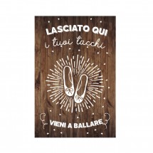 Affiche de mariage laissez vos talons