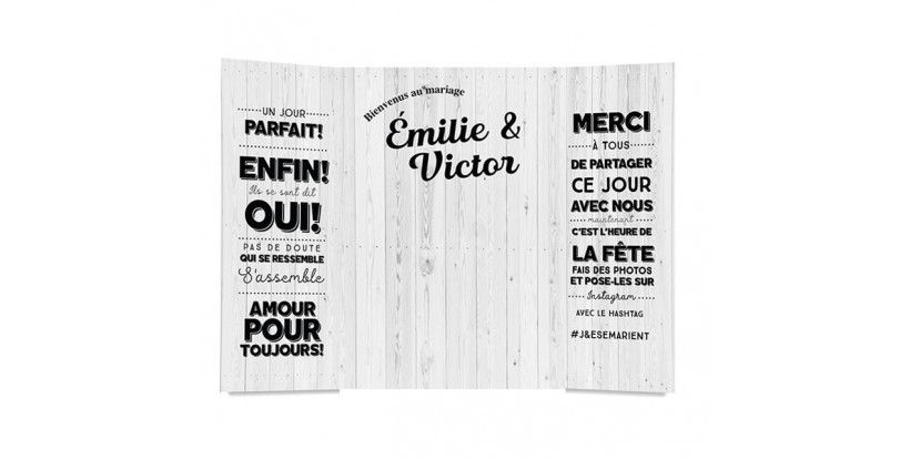 Photocall de mariage vintage rigide