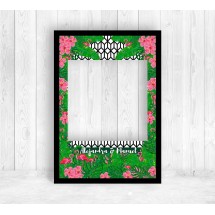 Cadre Polaroid Flamants Roses Tropicaux